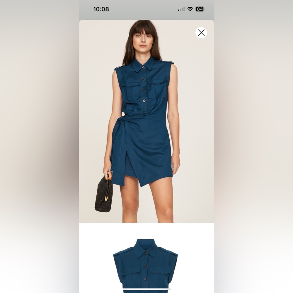Derek Lam Sleeveless Wrap Mini Dress